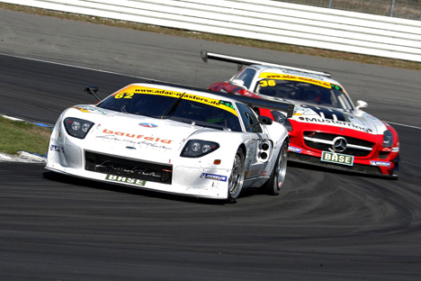 Nicki Thiim's debut i ADAC GT Masters, med en Ford GT 40 på Hockenheim.
(Foto: Christian Reinsch)